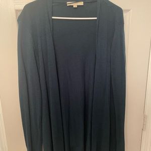 Blue-green Loft cardigan